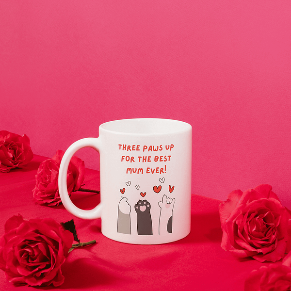 Three Paws Up for Best Mum Cat Mother's Day Mug - Image 2