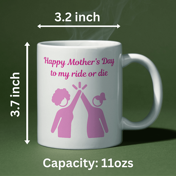 Ride or Die Mother's Day Mug - Image 2