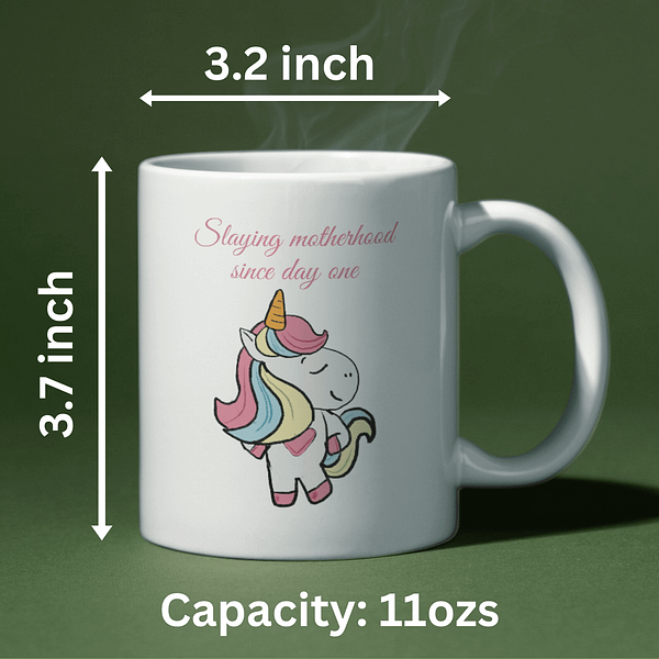 Slaying Motherhood Since Day One Mother's Day Mug - Image 2