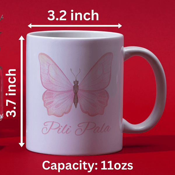 Pili Pala Butterfly Welsh Mug - Image 2