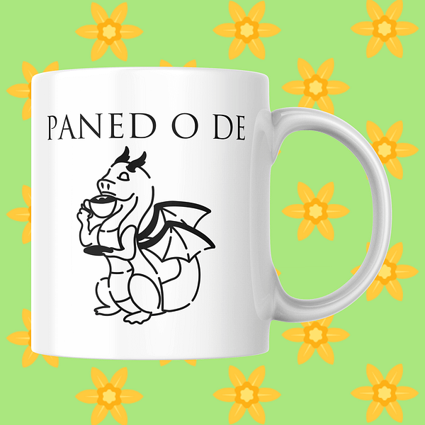 Paned o De Dragon Welsh Mug