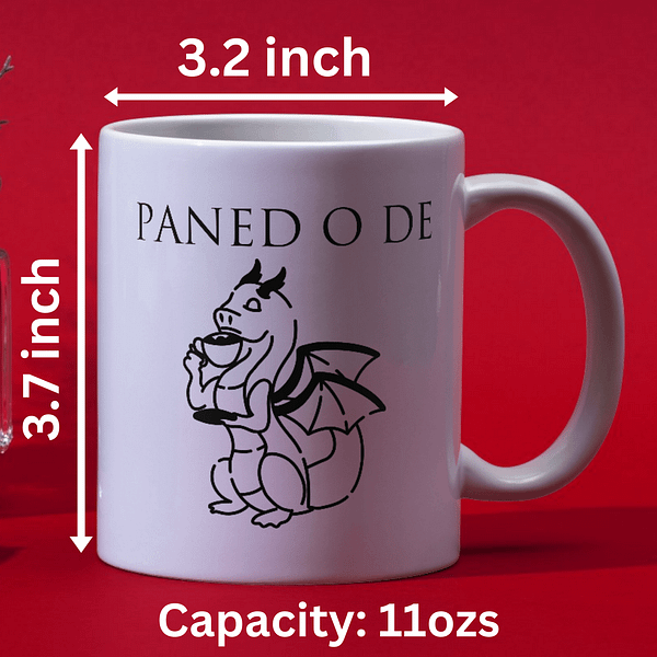 Paned o De Dragon Welsh Mug - Image 2