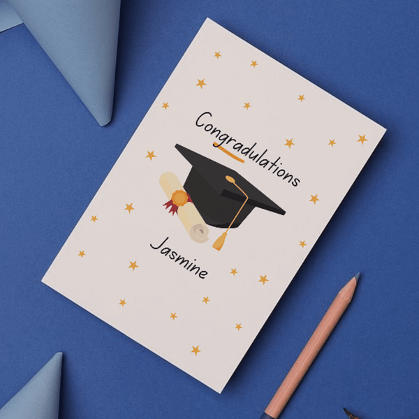 Congradulations Graduation Card – Funny Custom Name Personalised Handmade Card - Image 2