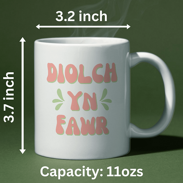 Diolch Yn Fawr Mug – Welsh Teacher Appreciation Mug - Image 2