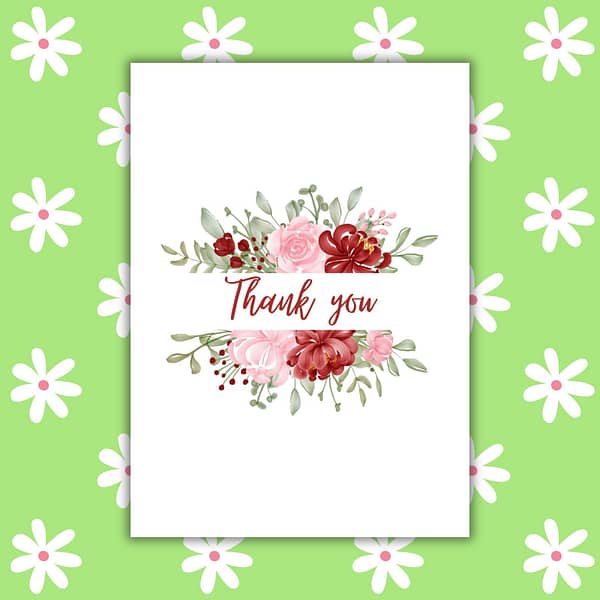 Elegant Floral Thank You Card – Beautiful Thank You Card