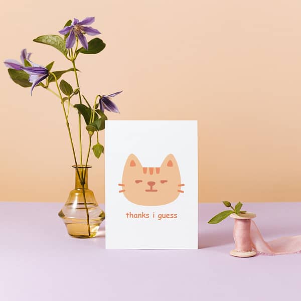 Funny Snarky Thanks I Guess Card – Quirky Thank You Card - Image 2