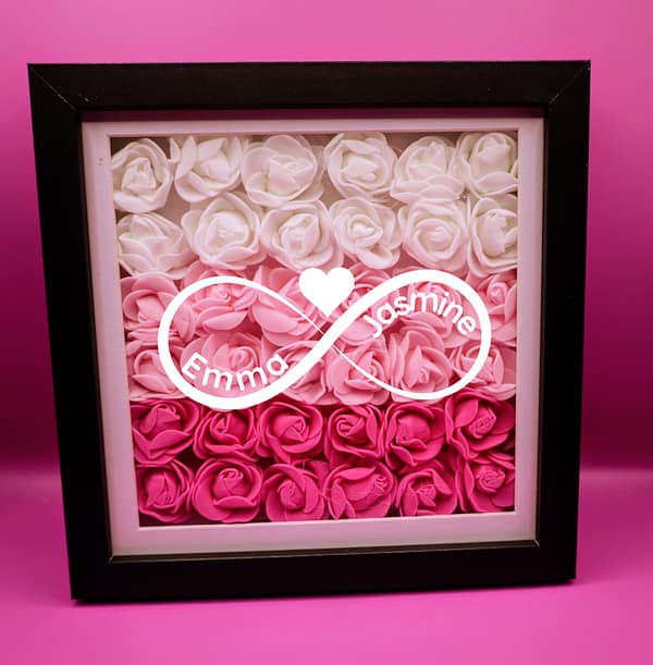 Mother's Day Personalised Infinity Flower Shadow Box 18cm