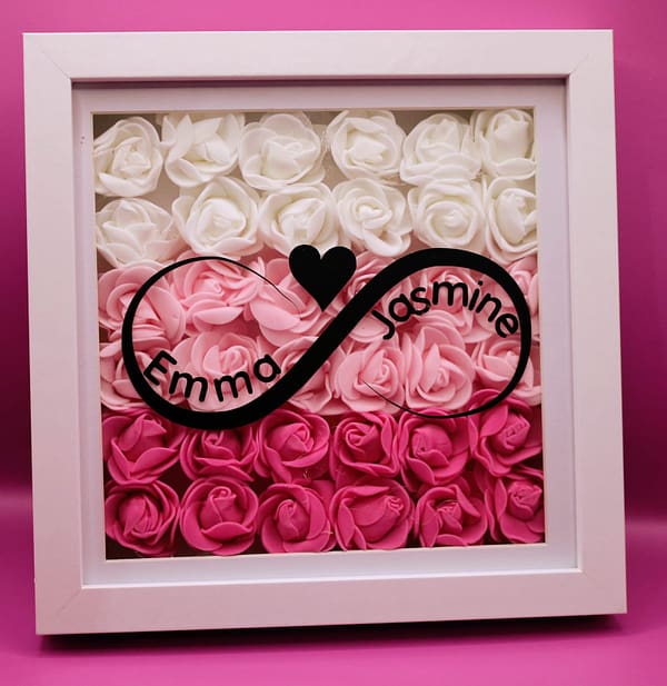 Mother's Day Personalised Infinity Flower Shadow Box 18cm - Image 2